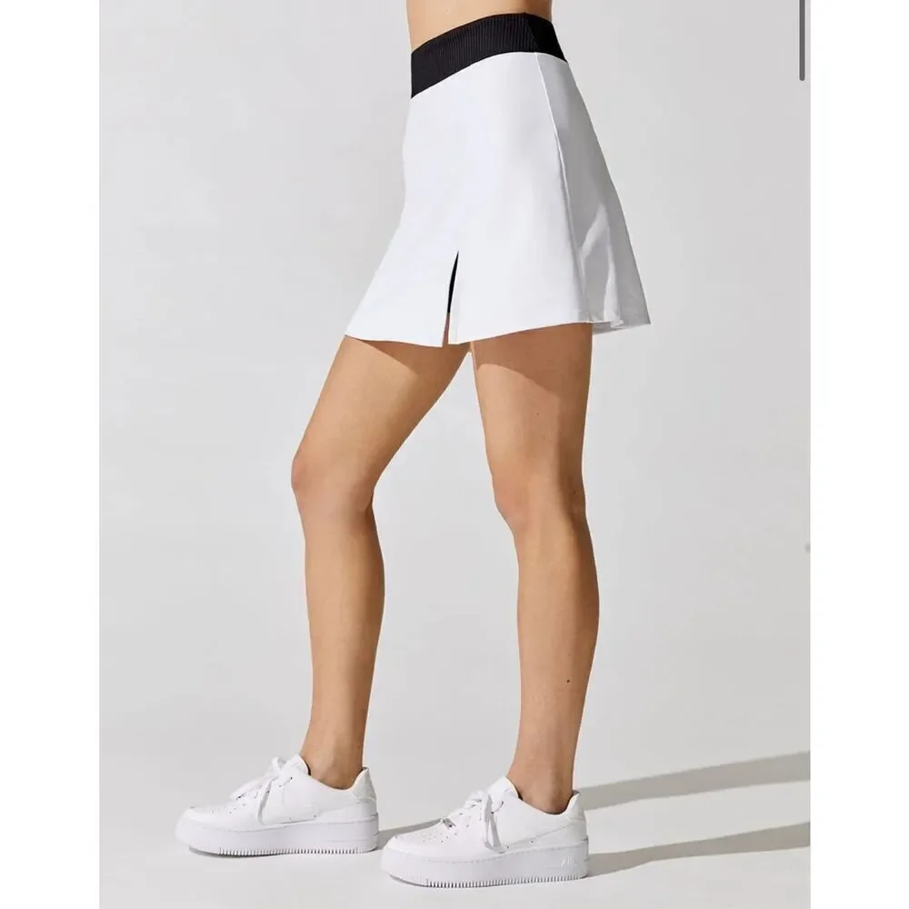 Carbon38 White High Waisted Tennis Skirt Sz XL NWT